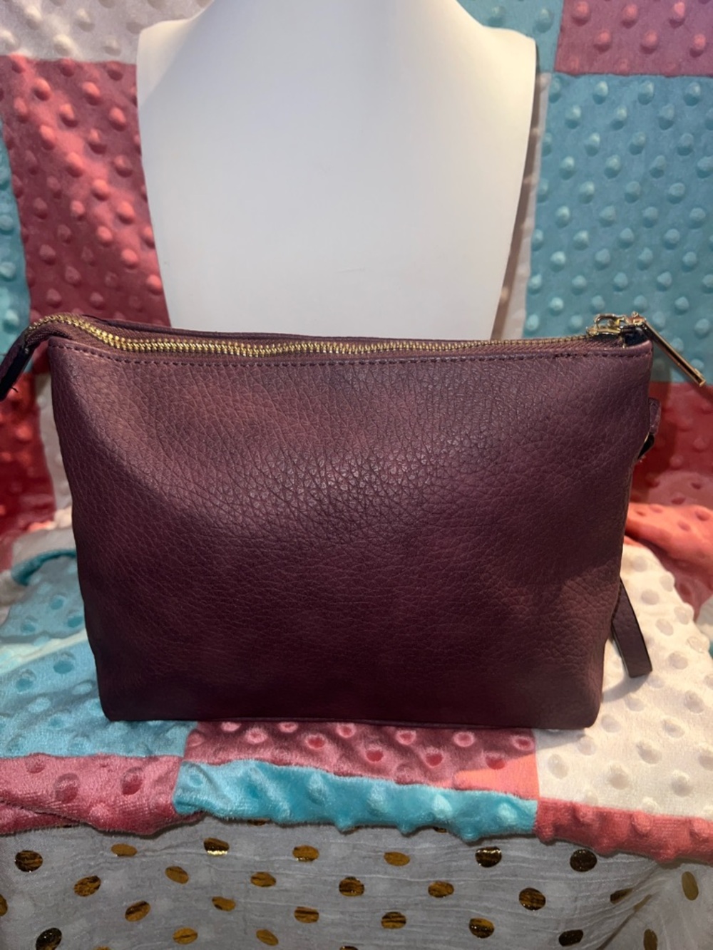 Steven maddeLeather Crossbody Pouch - Plum